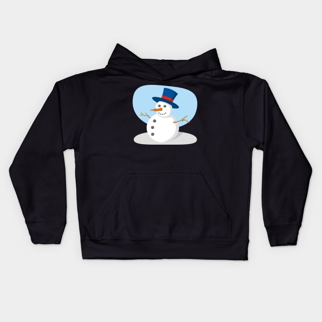 Snowman Kids Hoodie by sifis